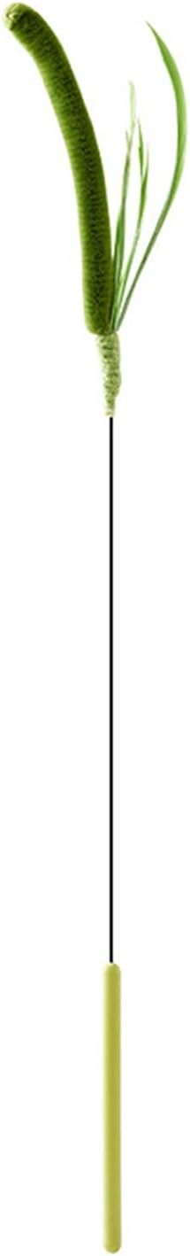 Interactive Cat Teaser Toy Wand with Furry Faux Grass for Indoor Play Grass Teaser Cat Toy Wand Stick Cat Funny Stick Cat Toy