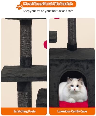 Cute Cat Tree Kitten Cat Tower Condo Cat Furniture Sisal Scratching Posts K - Image 6