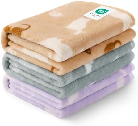 Luciphia Dog Blanket 3 Pack, Soft Cozy Fleece Throw for Puppy Cat,41"x31" by luciphia