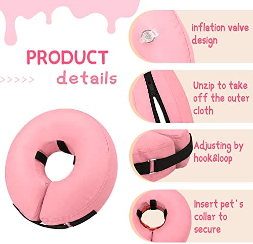 Supet Inflatable Dog Cone Collar for Small Dogs Puppies Cats, Soft Dog Cone Alternative After Surgery for Puppies Cats to Stop Licking - Image 6