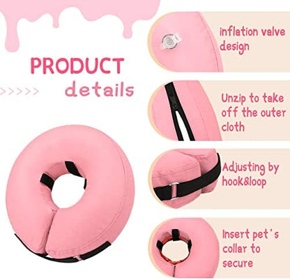 Supet Inflatable Dog Cone Collar for Small Dogs Puppies Cats, Soft Dog Cone Alternative After Surgery for Puppies Cats to Stop Licking - Image 6