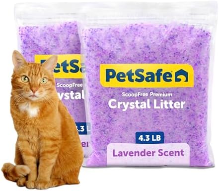 PetSafe ScoopFree Premium Crystal Litter, Lavender Scent, 4.3Lb Bag, 2 Pack by PetSafe