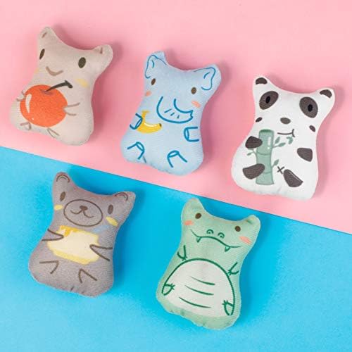 Catnip Toys for Indoor Cats - 5PCS Plush Cat Chew Toys Teething Interactive Catnip Filled Kitten Toy Soft Pet Toy - Image 3