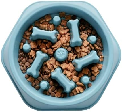 Slow Feeder Dog Bowls Anti Gulping Reduces Gastric Burden Prevents Bloat and Digestive Issues Safe Durable Material Easy to Clean Puppy Slow Feeder Bowl for Healthy Eating Excess Energy Management by Unknown