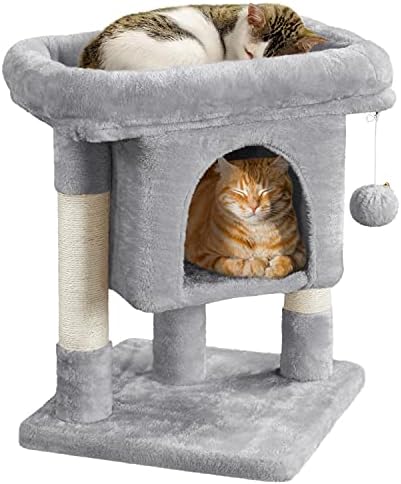 Yaheetech 23.5in Small Low-Profile Cat Tree Condo with Scratching Posts by Unknown
