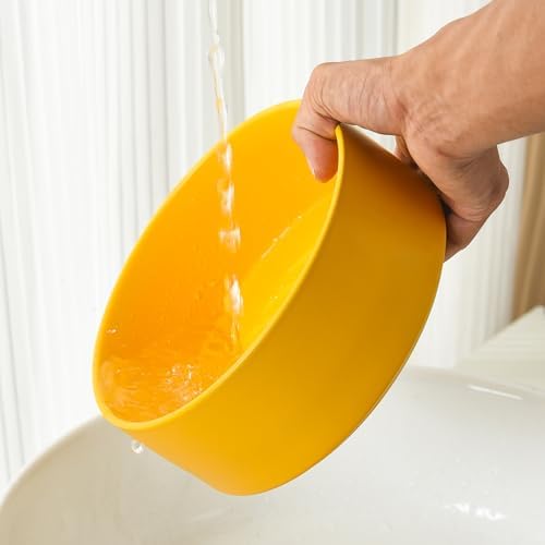 8'' Ceramic Dog Bowl - 70Oz Classic Dogs Food & Water Bowl for Medium and Large Breeds, Heavy-Duty Non-Slip Dog Dish, Food Grade Stoneware Pet Bowl, Dishwasher & Microwave Safe, Yellow - Image 5
