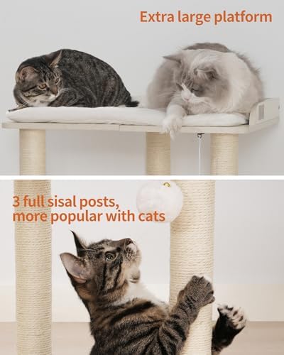 FourFurPets Modern Cat Tree for Large Cats, Full Sisal Cat Scratching Post - Image 6
