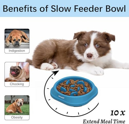 MateeyLife 2-Pack Slow Feeder Dog Bowls, 1 Cup, Dog Puzzle Feeder Bowl - Image 2