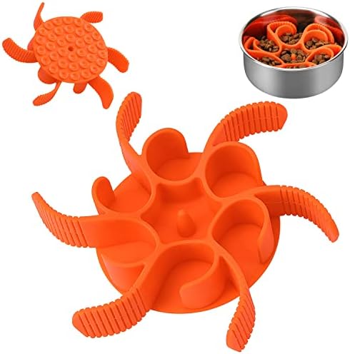 Dog Slow Feeder Bowls Silicone Spiral Pet Food Feeder Insert to Slow Eating by Anipaw