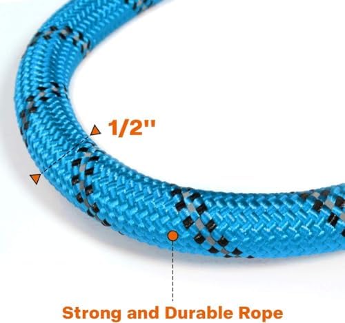 Taglory Rope Dog Leash for Medium Large Dogs, 6 FT Padded Handle, Blue - Image 3