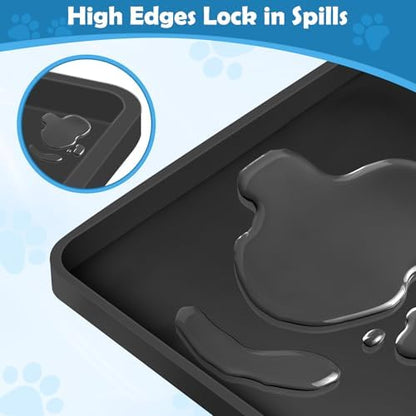 Dog Pee Pad Holder, 2 Pack Dog Potty Tray Silicone Puppy Pad Holder Tray Fits for 24" x 24" Training Pads, Puppy Potty Tray With 8 Clamps No Spill Raised Lip High Edge for Floor Protection (Black) - Image 4