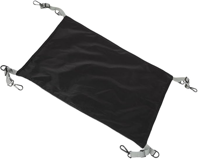 OUNONA Cat Hammock and Sleeping Bed Waterproof Fleece Reversible Soft Warm Pet Lounger for Indoor Outdoor Use Black