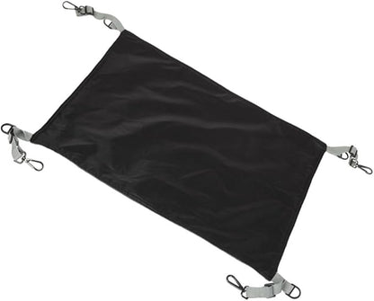 OUNONA Cat Hammock and Sleeping Bed Waterproof Fleece Reversible Soft Warm Pet Lounger for Indoor Outdoor Use Black