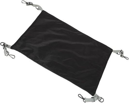 OUNONA Cat Hammock and Sleeping Bed Waterproof Fleece Reversible Soft Warm Pet Lounger for Indoor Outdoor Use Black