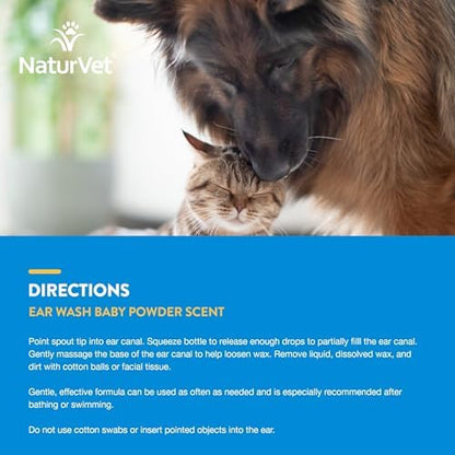 NaturVet Ear Wash with Tea Tree Oil Aloe & Baby Powder Scent - Image 6