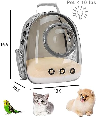 Bubble Cat Carrier Backpack, Transparent Pet Carrier Backpack for Small Puppy and Bunny, Space Capsule Bubble Cat Backpack Carrier, Airline Approved - Image 2