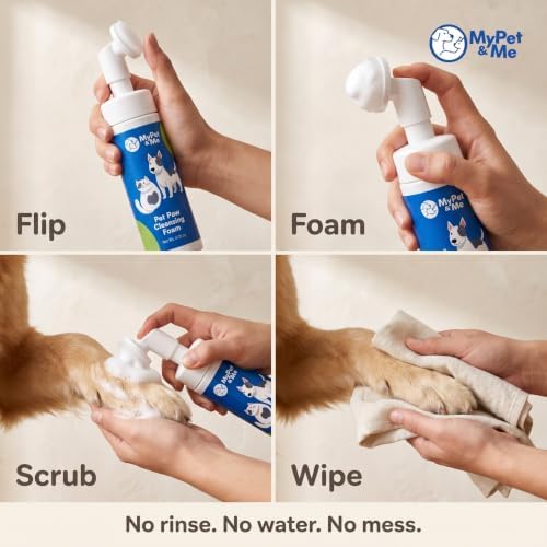 Dog Paw Cleaner – No-Rinse Foam, Silicone Brush, Dogs & Cats - Image 6