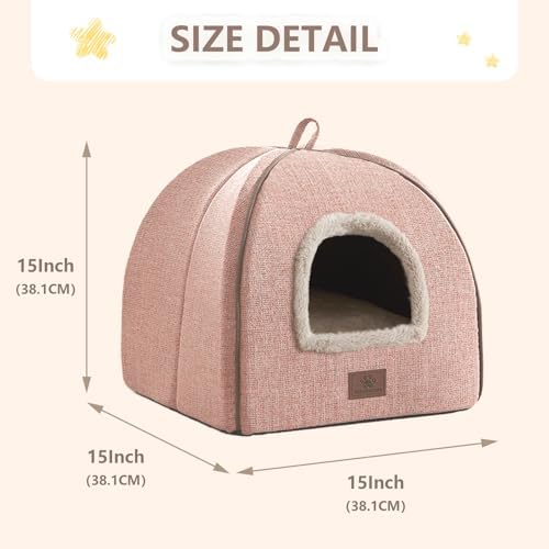 WINDRACING Cat Bed for Indoor Cats - Cat Cave Beds Cat House Cat Tent with Removable Washable Cushioned Pillow, Soft Kitten beds,Cat Beds & Furniture, for Small and Medium Pet Bed - Image 3