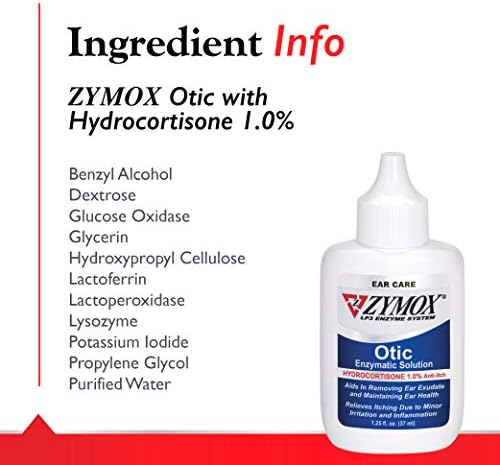 Zymox Otic Enzymatic Solution for Dogs and Cats to Soothe Ear Infections with 1% Hydrocortisone for Itch Relief, 1.25oz - Image 5