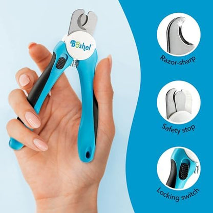 Boshel Dog and Cat Nail Clipper with Safety Guard, Razor-Sharp Toenail Cutter with Nail File, Ideal for Smaller Pets - Image 3