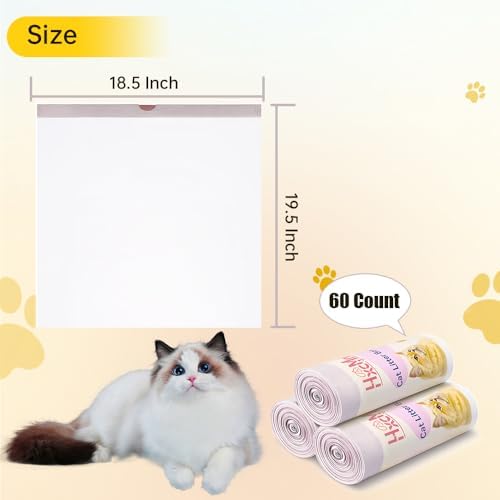 60 Count Self-Cleaning Litter Box Liners compatible with MW-SCO1/MW-SC02/MW-LR01 - Leakproof & Odor-Control Design, 2x Thicker Material Than Standard Liners, Automatic Cat Litter Box Accessories - Image 3