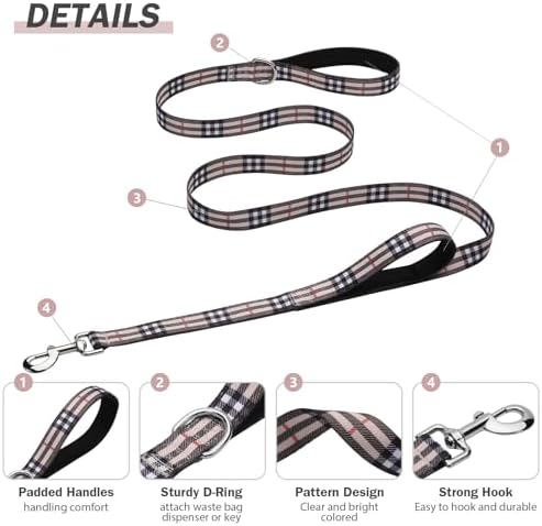 Hikiko 6FT Dog Leash Padded Double Handle with Designed Pattern - Image 5