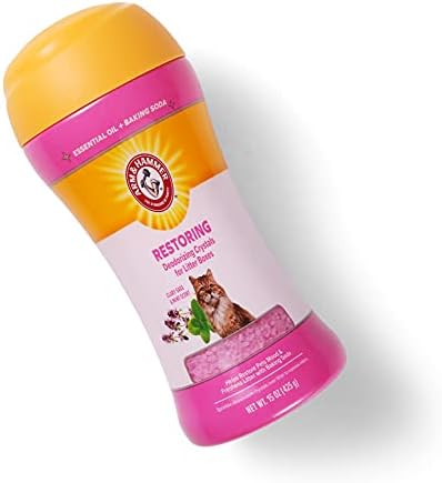 Arm & Hammer Restoring Cat Litter Box Deodorizing Crystals, Litter Deodorizer Additive to Help Absorb Odors and Restore Freshness Between Changes, Clary Sage & Mint Scent, 15 Oz - 2 Pack - Image 6