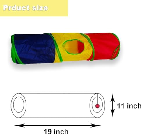 Cat Tunnel Tube Toys，Tunnels for Indoor Cats, 2 Way Foldable - Image 2