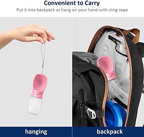 WePet Portable Dog Water Bottle, 12 OZ, Leak Proof Puppy Water Dispenser with Drinking Feeder for Pets Outdoor Walking, Hiking, Travel, Food Grade Plastic - Image 6