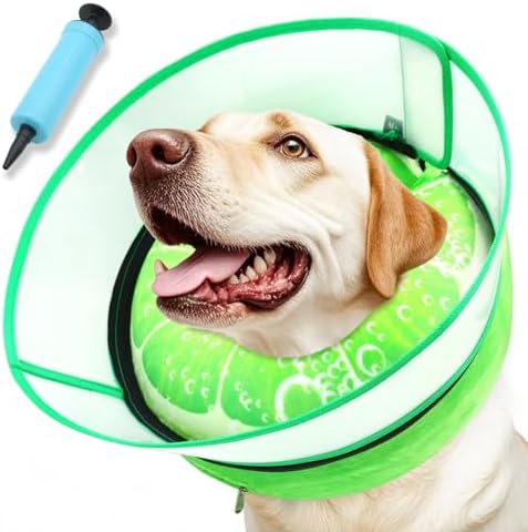 Upgraded Inflatable Dog Cone Collar to Stop Licking, Soft Dog Donut Collar by Unknown