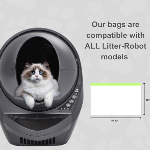 Cat Litter Box Liner Bags Compatible with Litter-Robot Waste Drawer Heavy Duty Waste Drawer Liners for Self-Cleaning Pet Kitty Litter Box Drawer 9-11 Gallons (White Drawstring (110 ct.)) - Image 5