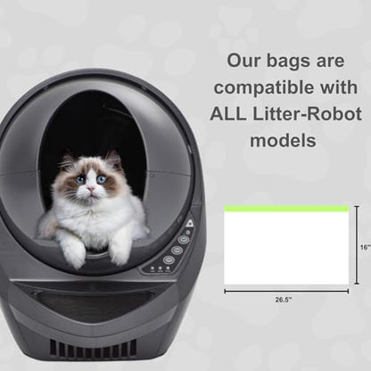 Cat Litter Box Liner Bags Compatible with Litter-Robot Waste Drawer Heavy Duty Waste Drawer Liners for Self-Cleaning Pet Kitty Litter Box Drawer 9-11 Gallons (White Drawstring (110 ct.)) - Image 5