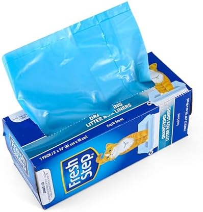 Fresh Step Drawstring Cat Litter Box Liners, Scented, 3 ft x 19 in, 7 Count by FreshStep