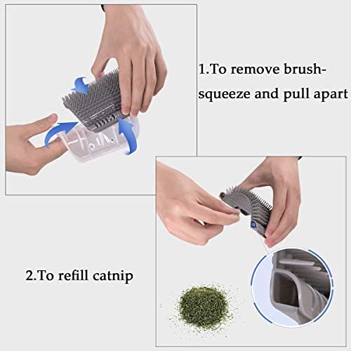 Cat Self Groomer with Catnip Pouch,Cats Corner Grooming for Kitten - Image 3