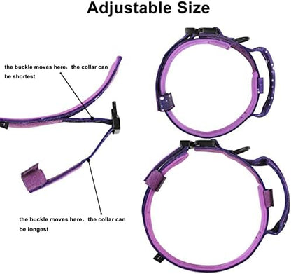 DAGANXI Tactical Dog Collar, Adjustable Military Training Nylon Dog Collar with Control Handle and Heavy Metal Buckle for Medium and Large Dogs, with Patches and Airtags Case (XXL, Purple Sky) - Image 5