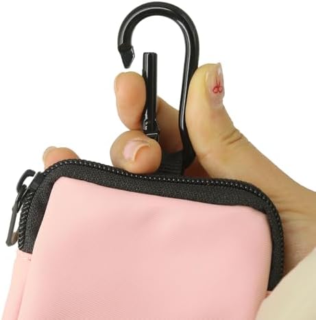 Dog Treat Pouch Pocket Sized Pet Puppy Training Pouch for Dog Training Behavior Aids, Waterproof Nylon Fabric Dog Poop Bag Holder, Hands Free Dog Walking Bag with Metal Carabiner (Pink) - Image 4