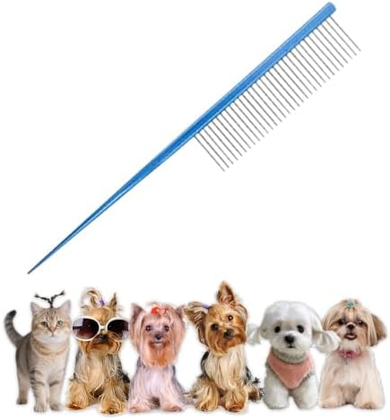 PetPhindU Hair Comb - Stainless Steel Dog Hair Comb for Home Grooming, Removes Float Hair and Dirt, Prevents Entanglement, Massages and Promotes Blood Circulation, Blue by PetPhindU