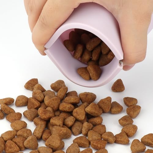 WALLFID Silicone Dog Treat Pouch, Auto Closure, with Pet Training Clicker, Walking Bag for Dog and Cat, Pocket Size, Easy to Clean, Odorless, Travel Walking Bag (Light Purple) - Image 2