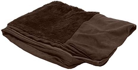 Furhaven Replacement Dog Bed Cover Plush & Suede Sofa-Style, Machine Washable - Espresso, Large by FurHaven
