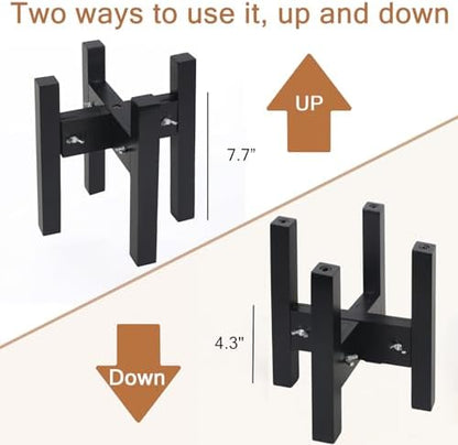 Elevated Dog Bowl Stand Adjustable Dog Food Holder 10”H Medium Black - Image 4