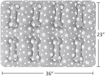 Dog Crate Mat (36" X 23") 2 Pack, Soft Dog Bed Pad Mat with Cute Stars - Image 5