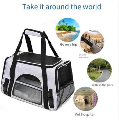 Cat Carrier Bag, Airline Approved Soft Carrier for Cats & Small Dogs - Image 2