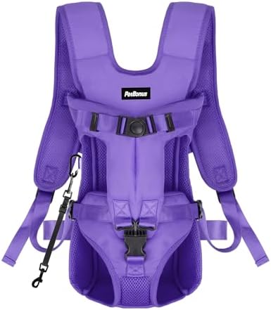 PetBonus Dog Front Carrier Backpacks, Legs Out Easy-fit Puppy Chest Carrier by Petbonus