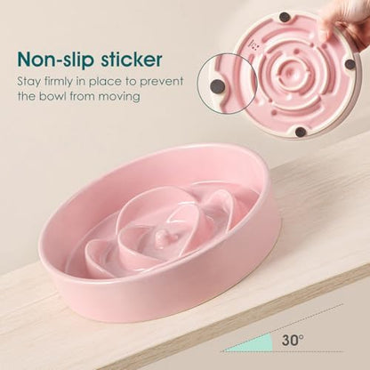 vancasso Ceramic Slow Feeder Dog Bowl, 0.6 Cup Puzzle Dish for Small Breeds - Image 6