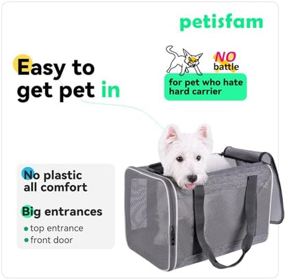 Soft Pet Carrier Bag for Cats and Puppy Under 20 lbs. Sturdy, Safe, Comfortable and Lightweight - Image 2