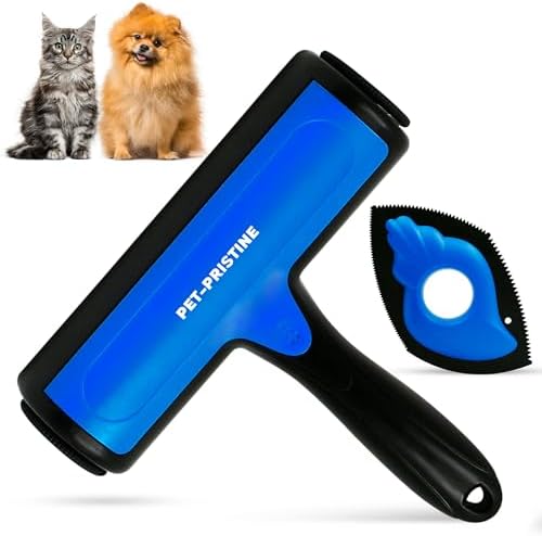 Pet-Pristine Pet Hair Remover Roller and Mini Detailer Combo Pack - Effortless Cats and Dogs Reusable Hair Removal for Couches, Beds, Carpets, Furniture by Unknown