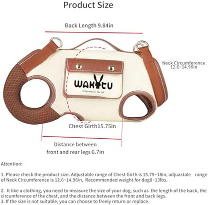 Wakytu Dog Lift Harness Dog Carrier Sling for Small Dogs & Cats,M - Image 3