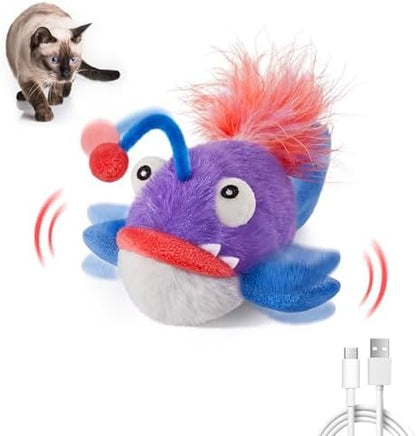 Potaroma Cat Toys Flapping Fish, Interactive Anglerfish with Catnip by Potaroma