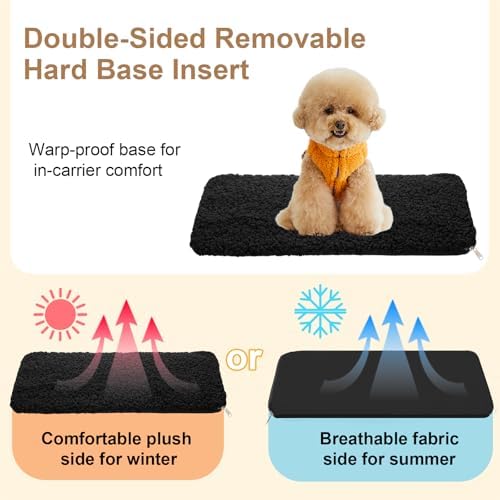 Dog Purse Carrier for Small Dogs Cats Rabbits Up to 12lbs, Lightweight Pet Sling Carriers with Crossbody Strap, Portable Puppy Soft Sided Tote Bag Carrier for Vet,Hiking,Travel Black - Image 4