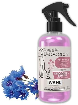 Wahl USA Puppy Pet Deodorant Spray, Deodorizes Odors, Cornflower Aloe, 8 oz by Wahl